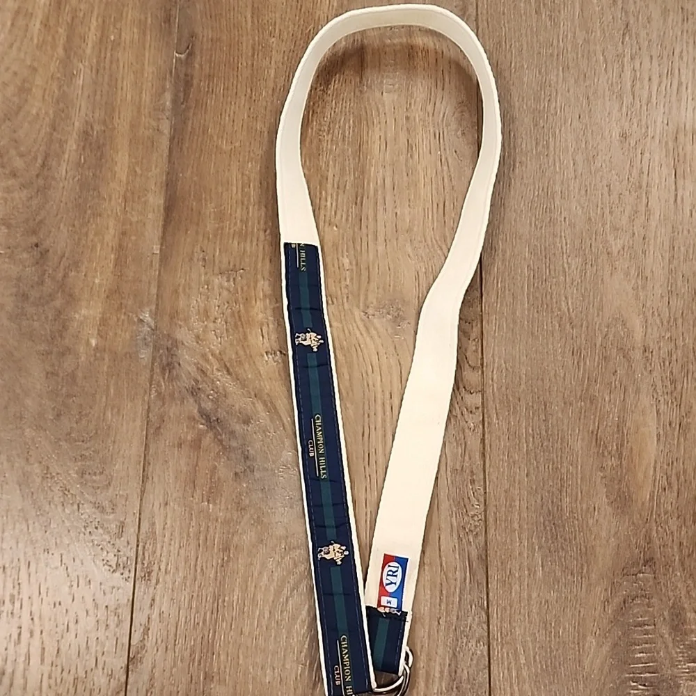 Vintage YRI Ribbon Belt Champion Hills Club Golf Country Club Preppy size Medium